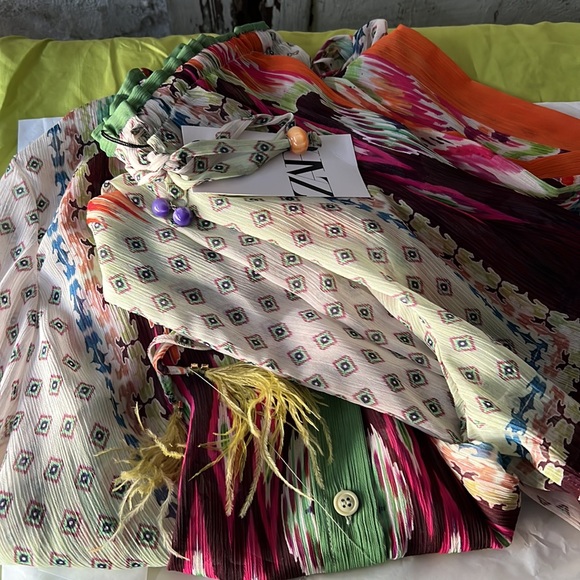 Zara 2 Piece Printed Top & Pants Co Ord Set - Picture 5 of 5